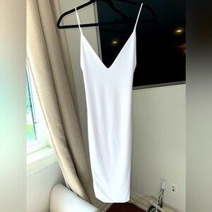 Fashion Nova White Bodycon Midi Dress